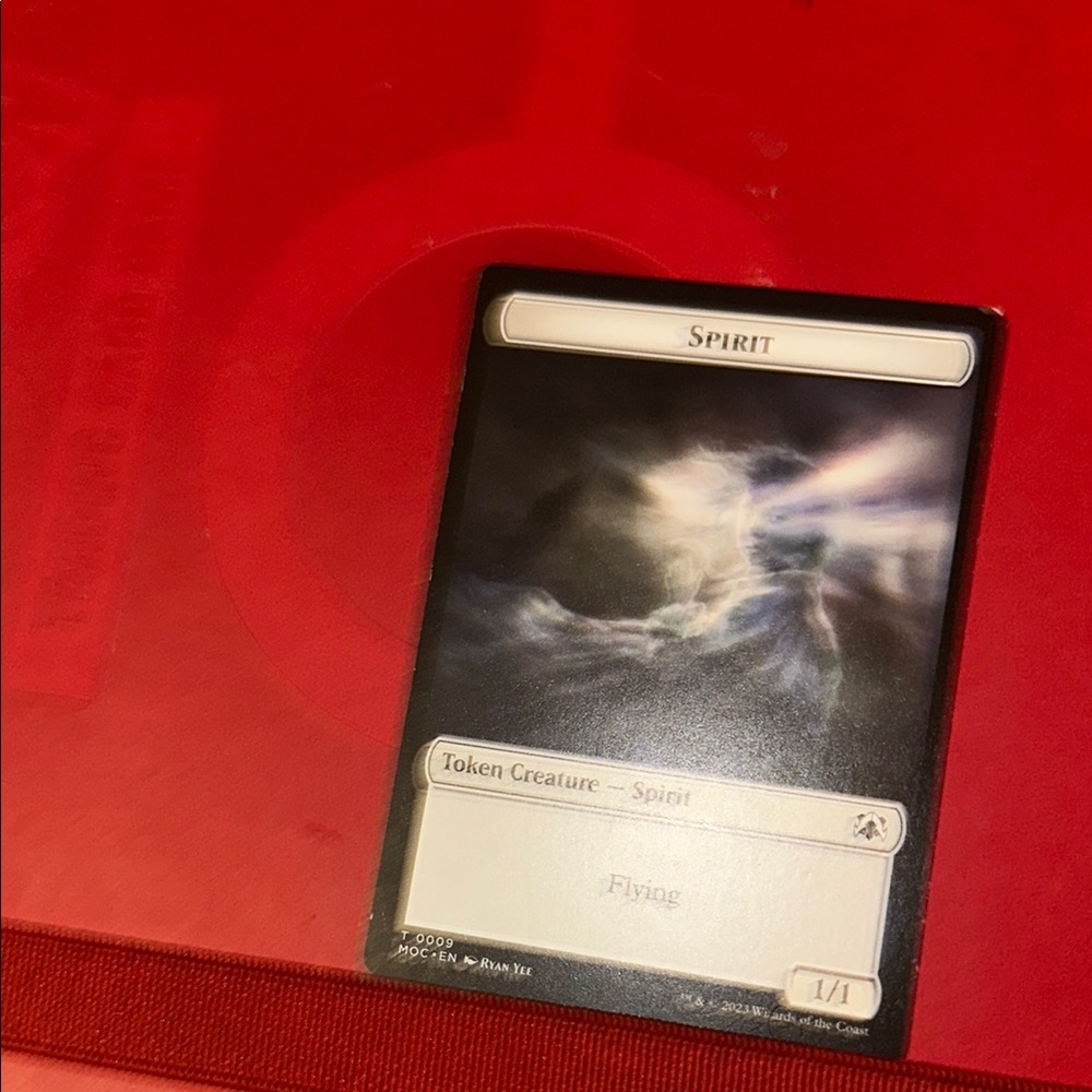 Magic: The Gathering Spirit Token Card - Black and White